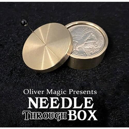 Needle Through Box by Oliver Magic Magic Tricks Coins Appearing Magician Close Up Street Illusions Gimmick Mentalism Props Funny