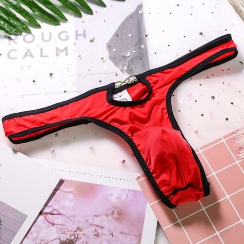 Mens Sexy Low Rise Stretchy Briefs Thong T-Back G-strings Breathable Underpants Mens Sexy Low Rise Stretchy Briefs Thong T-Back