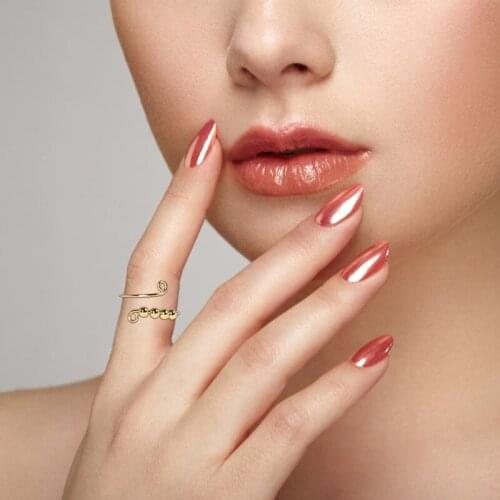 Fidget Kralen Ringen Vrij Draaien Anti Stress Angst Ring Voor Vrouwen Meisje Single Coil Antistress Spiraal Kralen Draaien