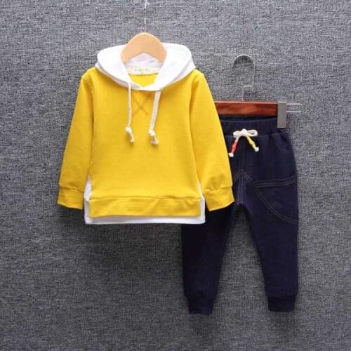 New Spring Kids Boys Girls Clothes Suits T-Shirt + Jeans Pants Set Baby Outdoor Tracksuit Children Sports Clothing Set