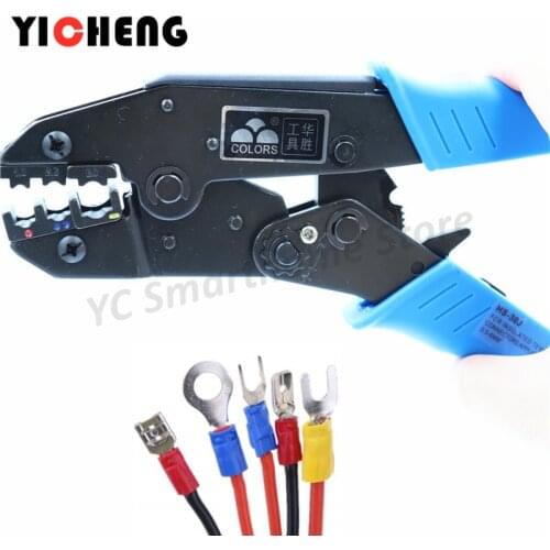 HS-30J 9" European Ratchet Crimper Terminal Crimp Pliers Hardware Tools