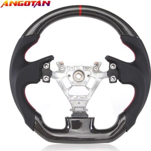 Customized Perforated leather Carbon Fiber Race Digital Display Perforated leather Steering Wheel For Infiniti G35