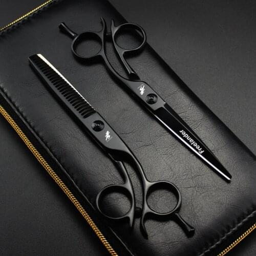 Professional 6 inch Japan 440C Barber Scissors Hair Scissors Straight Thinning Hairdressing Salon Haircut Styling Tools