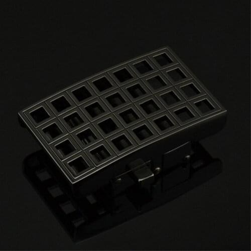 Fashion Block Hollow Mens Alloy Brand Belt Buckle Head Business Leisure Suit Automatic Buckles Gift For 3.5cm Width Belt
