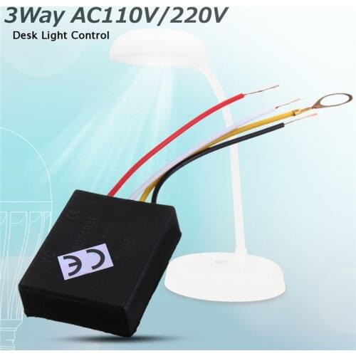 1PC 220V 3 Way Touch Sensor Switch Desk light Parts Touch Control Sensor Dimmer For Bulbs Lamp Switch