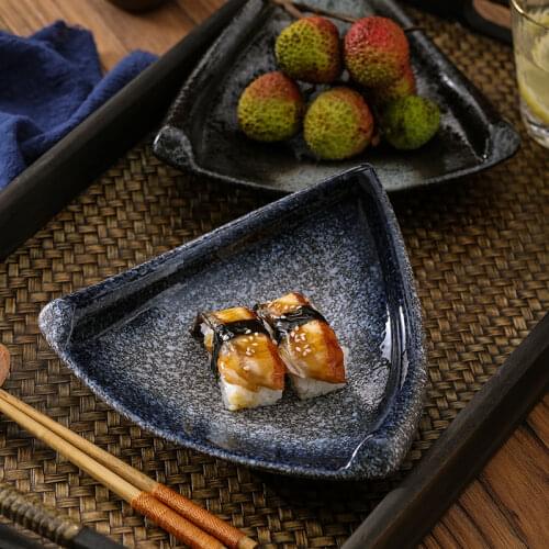 Spinnaker-shaped Creative Plate Sushi Plate Ceramic Sashimi Plate Personalized Snack Plate Japanese Style Special Restaurant Pla