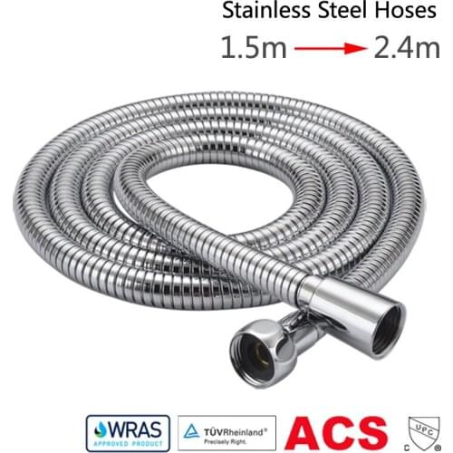 Steel shower hose sanitary water inlet explosion-proof spring shower expansion pipe Xiamen factory direct sales