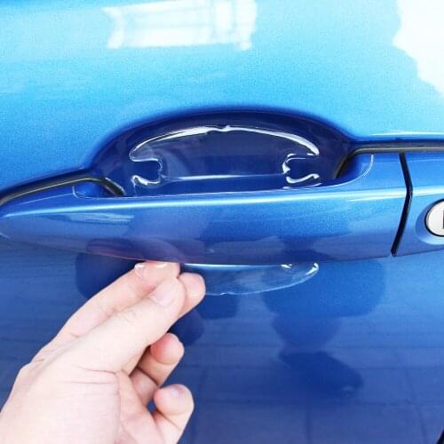 TPU Car Door Handle Bowl Scratches Protector Film for Kia Rio K2 Sportage Soul Mazda 3 6 CX-5 Lada Skoda Octavia
