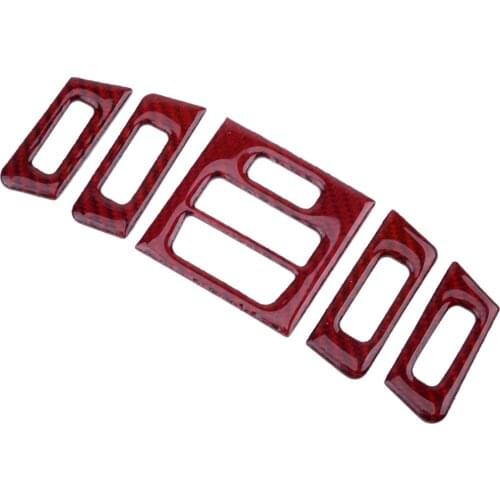 Air Conditioner Outlet Cover Trim Cap Red Carbon Fiber Fit For BMW 3 Series E90 E92 E93 2005 2006 2007 2008 2009 2010 2011 2012