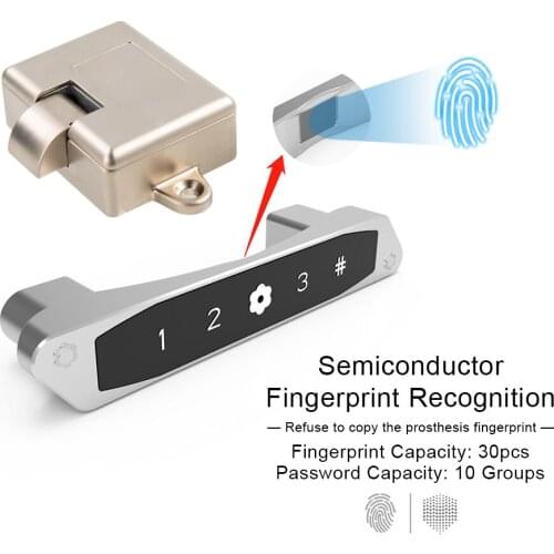 YOHEEN High Quality Zinc Alloy Electronic Fingerprint Password Lock for Cabinet Locker Drawer Office Home Furniture