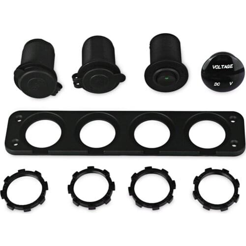 12V LED Lighted Switches, Fuse Breaker Protected Control Switches with 5V Dual 2.1A/1A Charger Socket