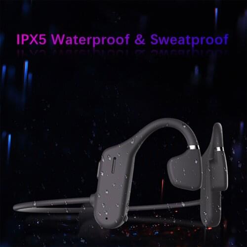 2021 Air Bone Conduction Headphones IPX5 Waterproof 5.0 Bluetooth Wireless Open-Ear Sport Running Hiking Driving Bicycling