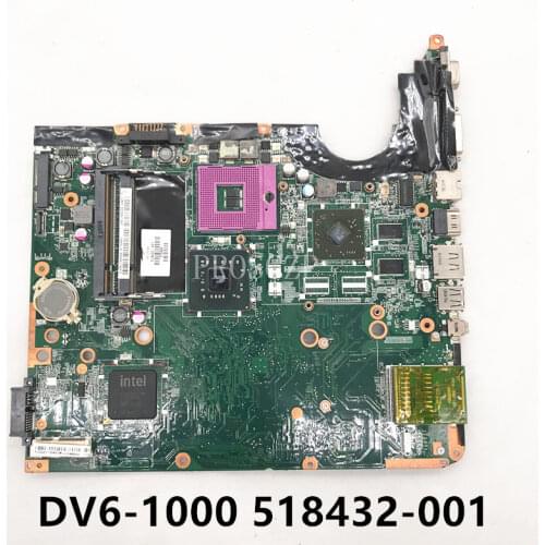 Free shipping For DV6 DV6-1000 DV6T Laptop motherboard 518432-001 Intel P45 DDR3 100% full Tested