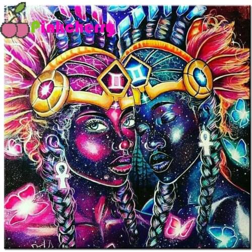 African black couple 5d Diy diamond painting full drill diamond embroidery mosaic painting diamond stitch home decor k1128