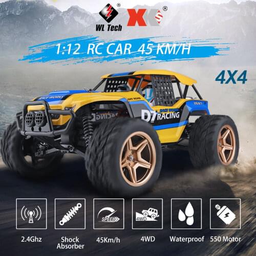 New Wltoys XK 12402-A D7 1/12 RC Car 550 Motor 4WD 45Km/H Desert Buggy Car Rock Racing Crawler Truck Off Road RC Car Toys Kid