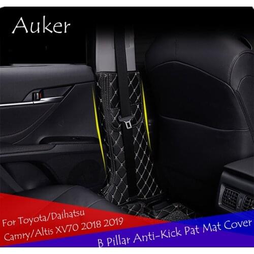 Car Styling B Pillar Anti-Kick Pat Mat Cover Stickers Interior Decoration For Toyota/Daihatsu Camry/Altis XV70 2018 2019 2020