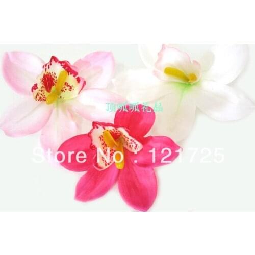 Free shipping orchid artificial flower silk flower small wedding decoration flower home crafts decoration