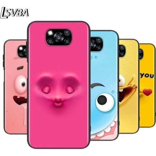 3D Funny Face For XiaoMi Poco X2 X3 NFC M2 M3 F1 F2 C3 Pro Mi Mix 3 Play A3 A2 A1 CC9E CC9 5X 6X 5 6 Lite Phone Case