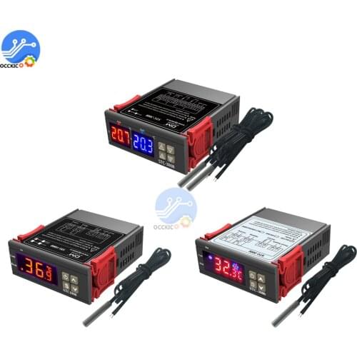 STC-1000 3000 3008 Dual LED Digital Thermostat Temperature Controller DC 12V 24V AC 110V 220V Heating Cooling Regulator