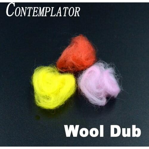 CONTEMPLATOR 14colors Fly Tying Wool For Detatched Mayflies Bodies&Dubbing Sculpin Wool Fur Versatile Fly Fishing Materials