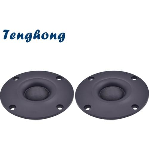 Tenghong 2pcs 3.5Inch 4Ohm 8Ohm 20W Tweeter Audio Speaker HI-FI Silk Film Tweeter Audio Treble Speaker Loudspeaker Horn Trumpet