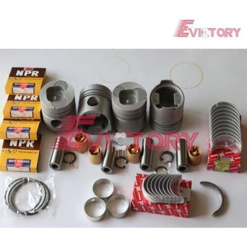 For ISUZU 4BD1-T 4BD1T rebuild kit + water pump crankshaft conrod 4pcs