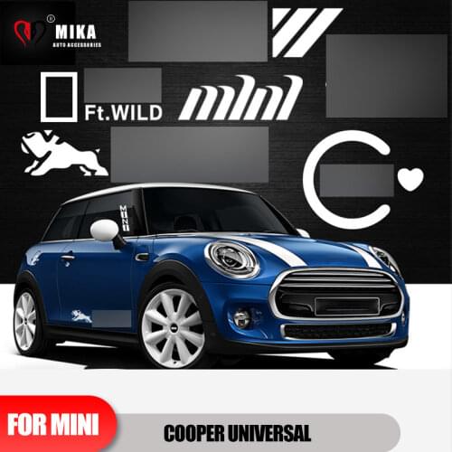 For Mini Cooper Universal F55 F56 F60 R55 R56 R60 Car Body Fashion Vinyl Character Stickers Decals Auto Accessories Decoration