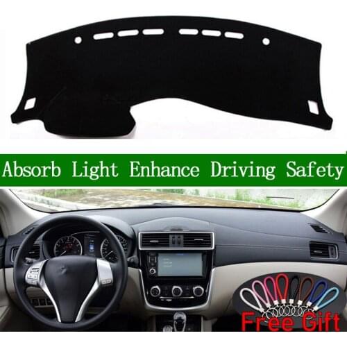 For Nissan tiida c12 2011 2012 2013-2019 Dashboard Cover Sun Shade Non-slip Dash Mat Carpet Car Stickers Interior Accessories