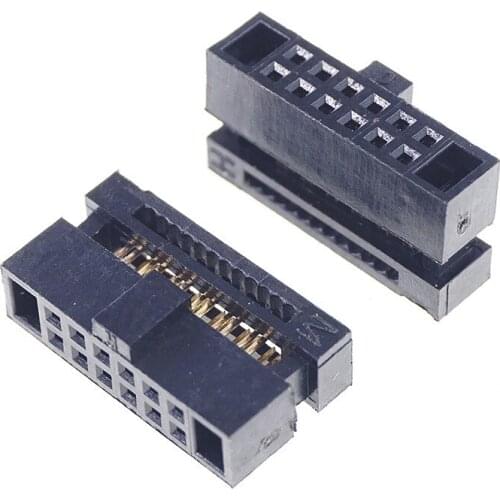 5 Pcs 0.050" 1.27mm 12 Pin dual Row IDC Connector 2x6 P 12 position Rectangular Female Socket Receptacle Ribbon Cable