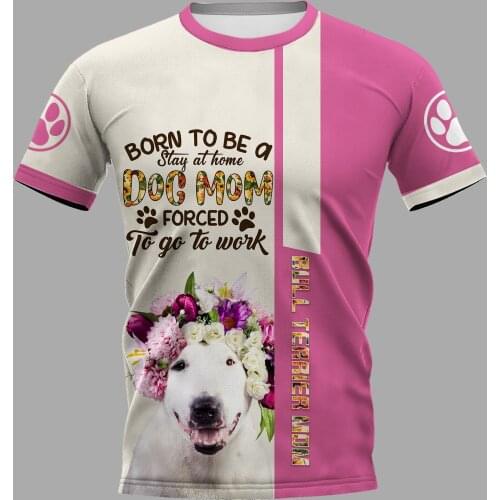 Bull Terrier Mom 3D Printed t shirts women for men Summer Casual Tees Short Sleeve T-shirts Short Sleeve Drop Shipping 03