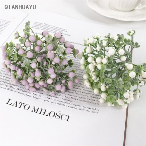Artificial Flower Foam Berry Gypsophila Fake Bouquet For Home Flower Vase Decor Room Outdoor Garden Party Decoration Accessories