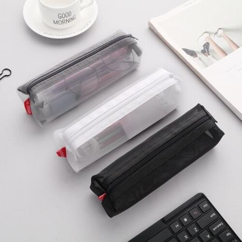 Pocket Pen Pencil Case, Fold Mesh Stationery Large Storage Bag Organizer for Cosmetic Travel Student