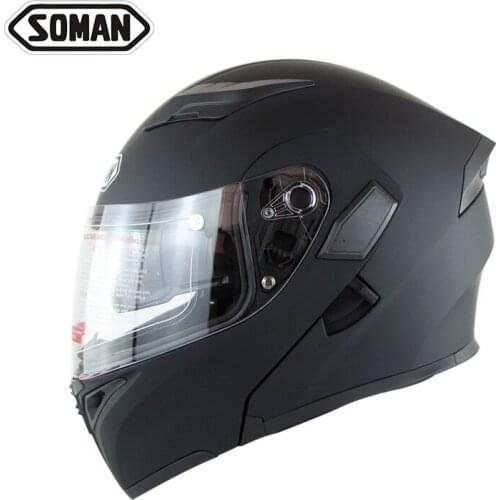 Soman Full Face Motorcycle Racing Helmet Double Visors Street Motorbike Helmet Casco Motocross Capacetes Moto DOT Approval SM955