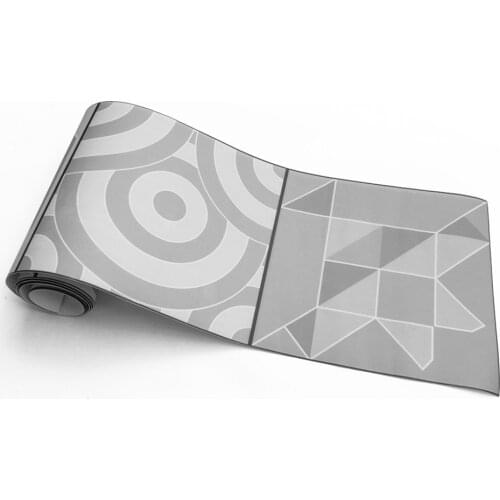 Wallpaper Border Sticker Self Adhesive PVC Waterproof Bathroom Sticker Waist Line Wall Sticker Geometric Sticker