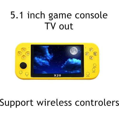 New 5.1 inch Retro Game Console For N64 PS MD Handheld Game Player Support HD TV Out Video Ebook MP4 Player Gaming Console gift
