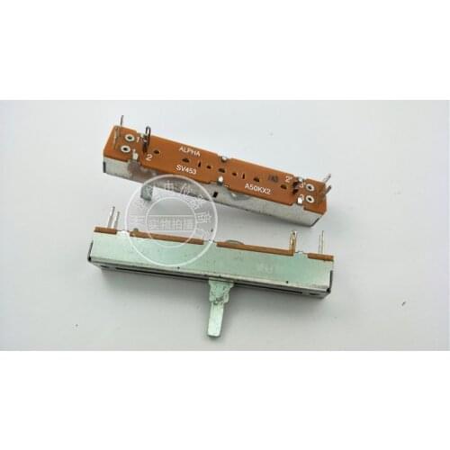 Original New 100% SV453 73MM straight sliding fader double potentiometer A50K handle length 15MMC 4-2 (SWITCH)