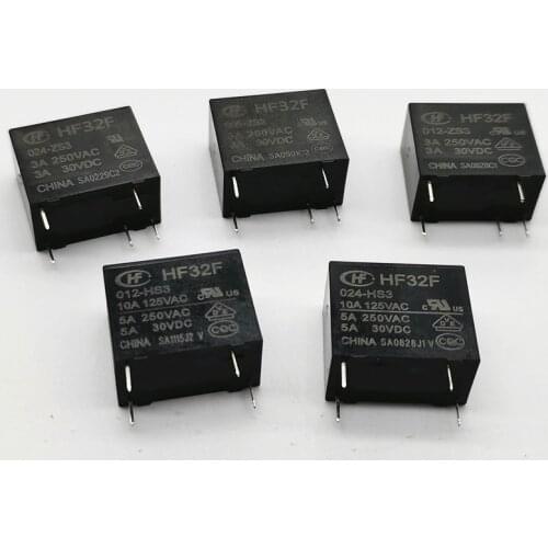 5pcs High current of DIY circuit board module Relay JZC HF 32f-g-005 012 024-hs3 HS 4 pin 5A 10A