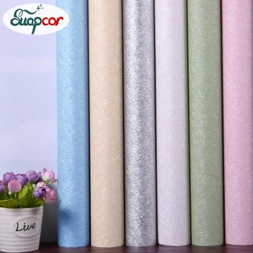 Home Hotel Wallpaper Pure Color Silk Living Room Bedroom Renovation Sticker Self-adhesive Moisture-proof Waterproof Wall Sticker