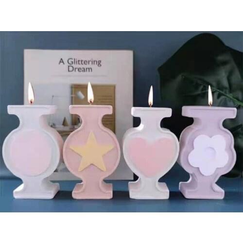New Geometric Candle Mould Love Small Flower Fragrance Candle Mould DIY Handmade Candle Mould Silicone Mold Candle Mould