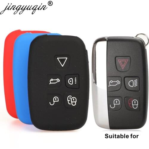 Silicone Car Key Case Cover For Land Rover A9 Range Rover Sport Evoque Freelander 2 Jaguar XE XJ XJL XF C-X16 V12 Guitar F X Typ