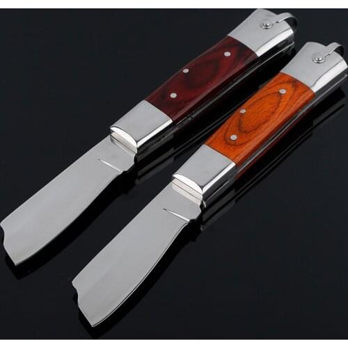 Folding Pocket Knife Survival Rescue Tactical Knife Wood Handle 58HRC Camping Portable Hunting Knives EDC Hand Multi Tool