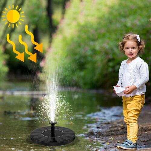 Solar Pump Solar Fountains Bird Baths Garden Decor 1pc 1.4W Free Standing Floating Solar Bird Bath Water Pumps for Garden M#21