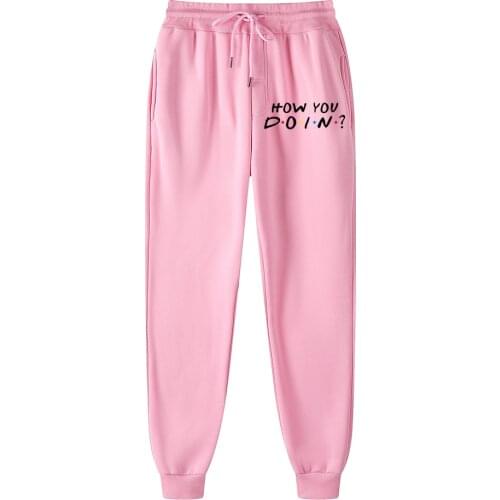 How You Doin Sweatpants Funny Friends Joey Quote Print Streetwear Jogging Pants Fleece Trousers