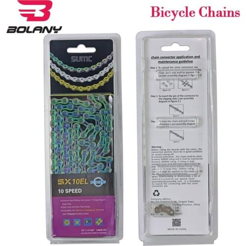 SUMC Bicycle Chain 8/9/10/11/12 Speed ultralight Hollow Gold silver Compatible SRAM 116L mountain road Bke Accessories