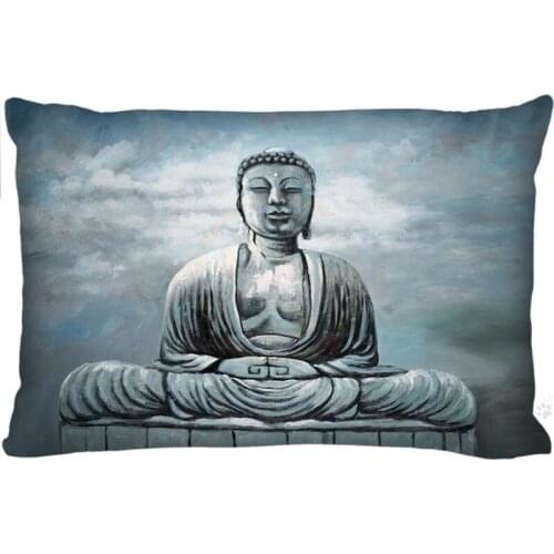 High Quality Custom Zippered Rectangle buddha Pillow Case (Two sides) New arrival Home Textile Pillow Case