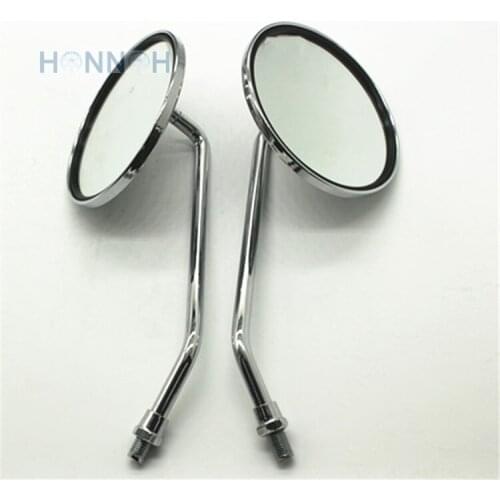 Universal 8 10MM motorcycle Mirror Scooter Round Rearview Mirrors Chrome retroviseur moto FOR Piaggio vespa cafe racer sportster