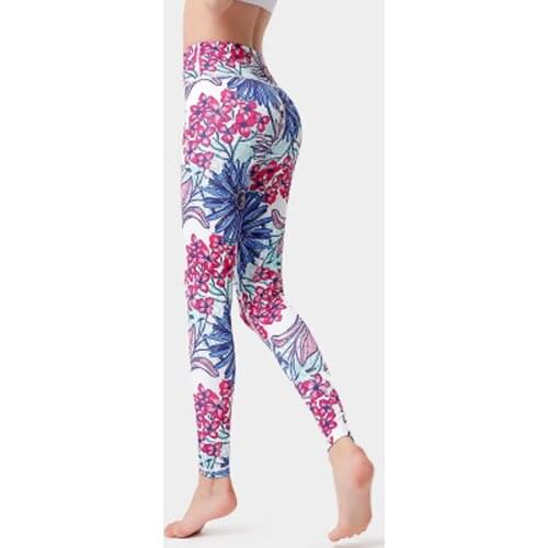 Women Seamless Yoga Pants Sport Fitness Leggings Print High Waist Pants Girls Workout Trousers High Waist Compression Tight Pant