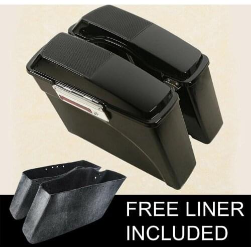 Motorcycle Hard Saddlebags 6x9" Speaker Lid Latch Key For Harley Touring Electra Glide Road King 1994-2013