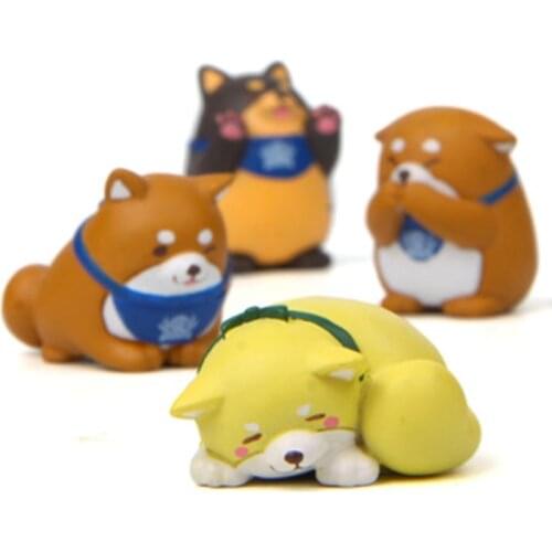 ZOCDOU 1 Piece Trendy Fat Shiba Hand-made Shiba Inu Small Statue Little Figurine Crafts Figure Ornament Miniatures