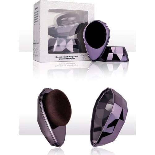 1pc Diamond cut buffing brush Makeup brushes pinceau estompeur Liquid Foundation BB cream Contour Bronzer Portable with cover